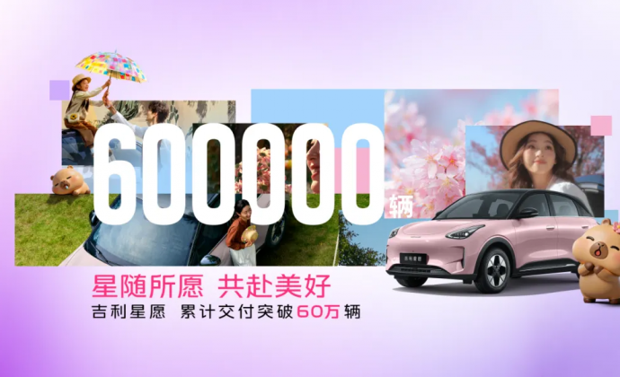 吉利星愿卖出60万辆：不做网红车，做成长销车